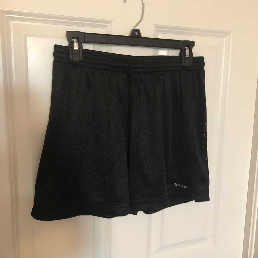 Black rebook athletic shorts